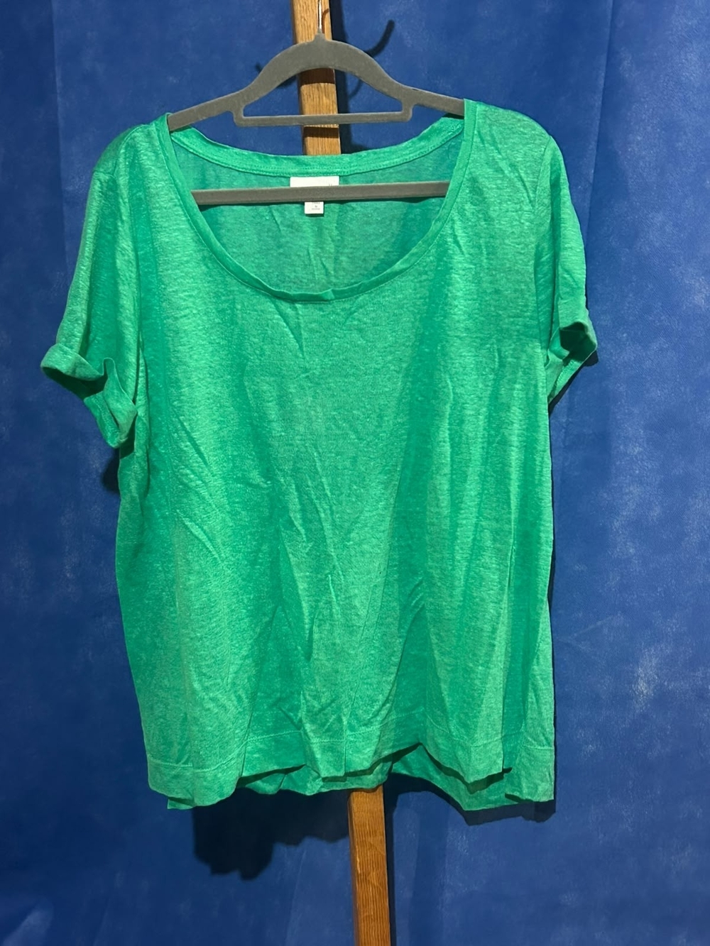 J. Jill Bright Green Scoop Neck Short Sleeve Tee